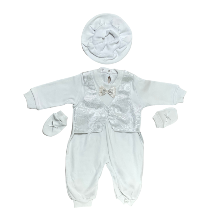 CARINO BABY WHITE OVERALL