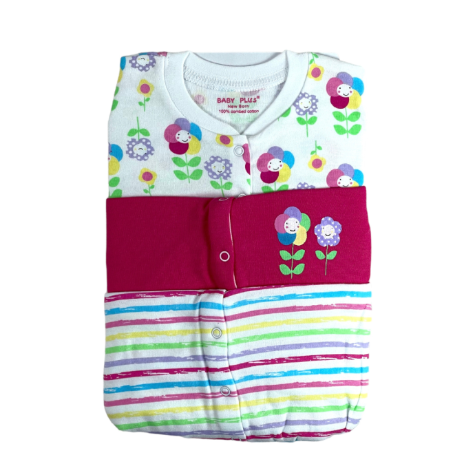 BABY PLUS 3PC SLEEP SUIT SET